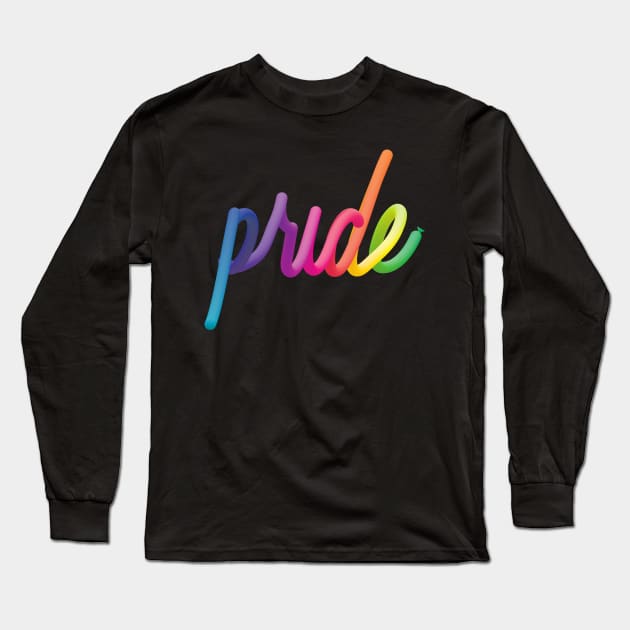 Rainbow Gay Pride Balloon Art Long Sleeve T-Shirt by YourGoods